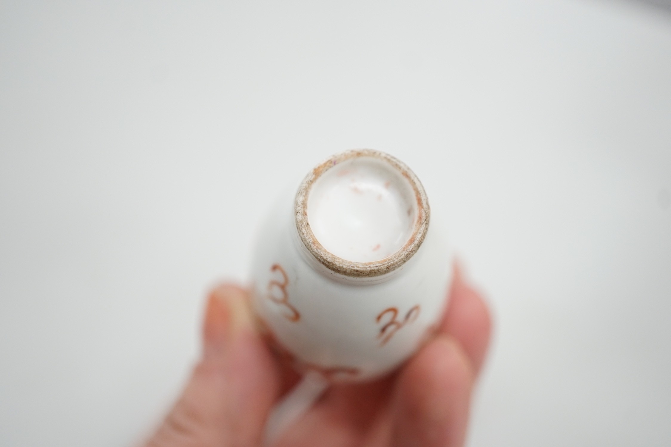 A Chinese rouge-de-fer 'dragon' snuff bottle, late 19th century, 6.7cm